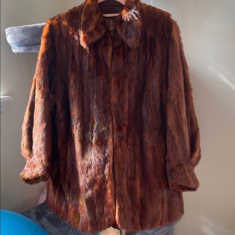 Genuine Summer Ermine Fur Coat – Vintage Luxury